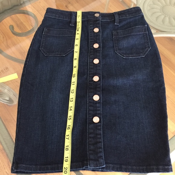 Sanctuary Shay Button Stretch Denim Skirt 24, NWOT - Picture 5 of 8